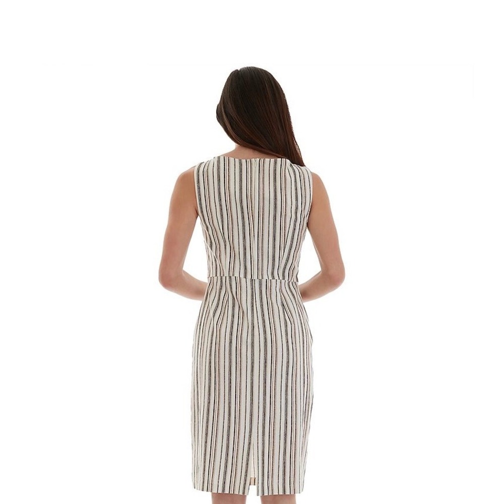 Apt. 9 Womens Linen Blend Striped Sleeveless Sheath Dress Size 4 NWT - Picture 3 of 11